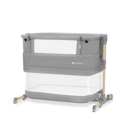 Kinderkraft Neste Grow Łóżeczko Dostawne Light Grey Full Wood