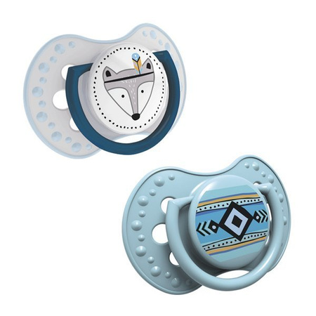 Lovi Dynamiczny Smoczek Uspokajający 18m+ Silikonowy 2szt. 22/876 Summer Boy