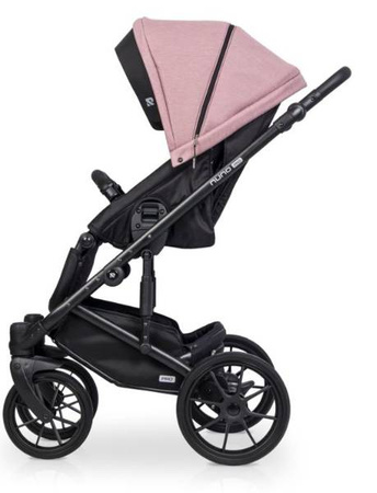 Riko Nuno Pro Wózek Głęboko-Spacerowy 2w1 z Miękką Gondolą Rose
