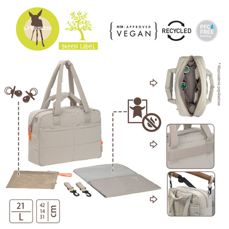Lassig Green Label Torba dla mam z akcesoriami Everyday beige