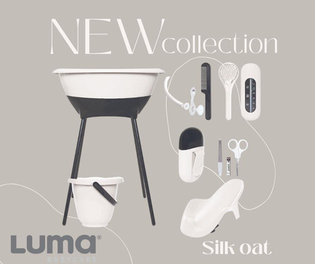 Luma Zestaw Kąpielowy 8 Elementów Wanienka i Akcesoria Silk Oat