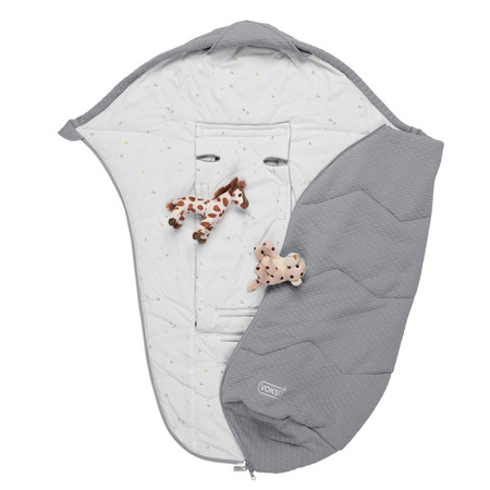 BeSafe Voksi Śpiworek Do Wózka i Fotelika Breeze Light Szary