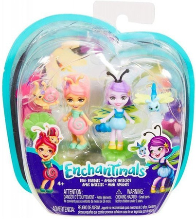 Barbie Enchantimals Małe Przyjaciółki 2pak FXM86 - FXM89 FXM89 Ślimak i Ważka