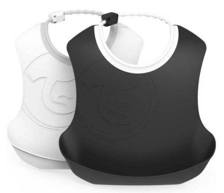 Twistshake Śliniak Plastikowy 2 szt Black