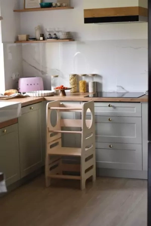 Baby Wood Kitchen Helper M Naturalny