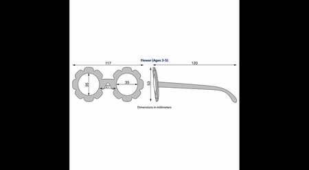 Babiators Flower Polaryzacja Lavender Mirrored Lens P-FWR503-S Rozmiar 0-2+ Irresistible Iris