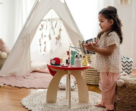 Janod Stolik Edukacyjny Drewniany Duży Baby Forest