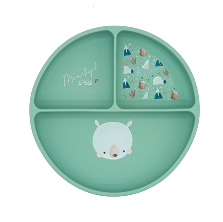 Sassi Talerz silikonowy z przyssawką Miś