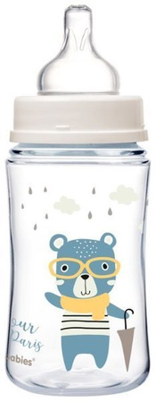 Canpol Babies Easy Start Bonjour Paris Butelka Szeroka Antykolkowa 240 ml 35/232 Blue
