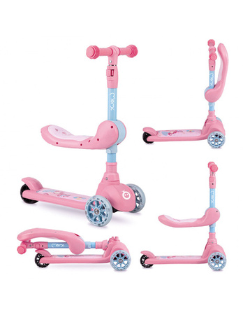 Momi Kiuru Hulajnoga Balansowa Z Siodełkiem Różowa