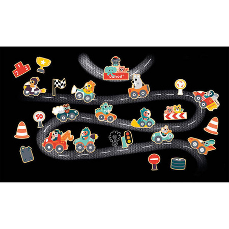 Janod Magnesy Samochody 24 szt. 2+