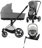 Cybex Priam 4.0 Wózek Głęboko-Spacerowy + Britax Romer Baby-Safe Pro Fotelik Samochodowy 0-13kg + Baza