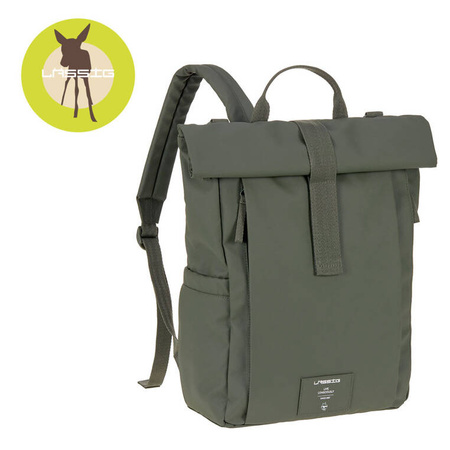 Lassig Green Label Plecak dla mam z akcesoriami Rolltop Up Backpack olive