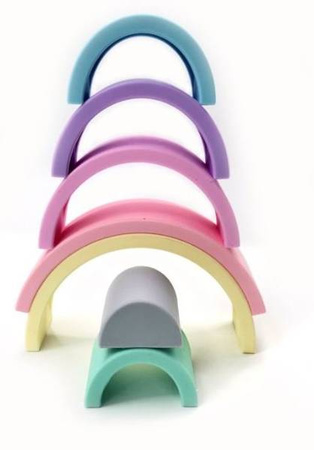 Baby in World Wieża Silikonowa Tęcza Rainbown Pastel