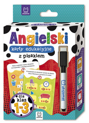 Aksjomat Karty edukacyjne z pisakiem dla klas 1-3 Angielski