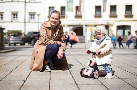 Scootandride Highwaykick 1 2w1 Jeździk i Hulajnoga 1-5 lat + Kask XXS-S Dla Dzieci 1-5 Lat Rose