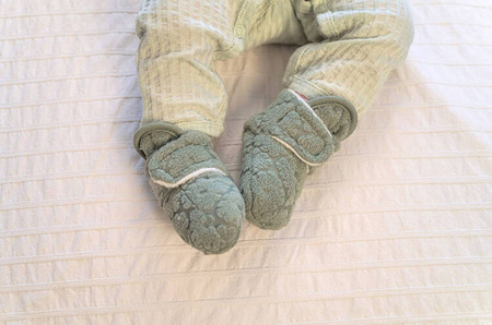 Lodger Fleece Polarowe Buciki Kapcie 3-6 msc Szałwiowe Elm