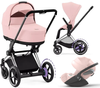 Cybex E-Priam 4.0 Wózek Głęboko-Spacerowy + Cloud T i-Size Fotelik Samochodowy 0-13kg Peach Pink 