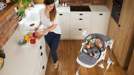 Lionelo Niles Krzesełko Do Karmienia Grey