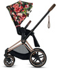 Cybex e-Priam 4.0 Rama ze Stelażem Siedziska + Tapicerka Wózek Spacerowy Spring Blossom Dark