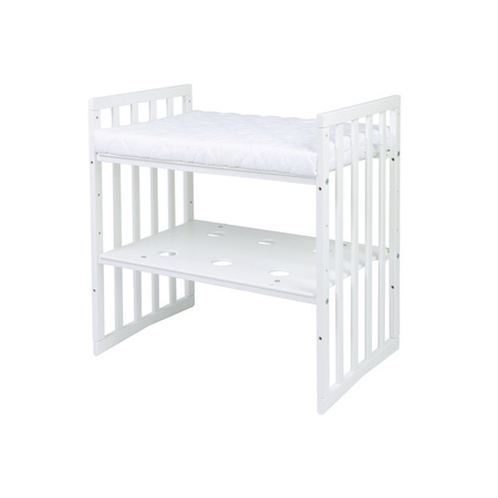 Waldin Łóżeczko Dziecięce Owalne 7w1 z Materacem Białe