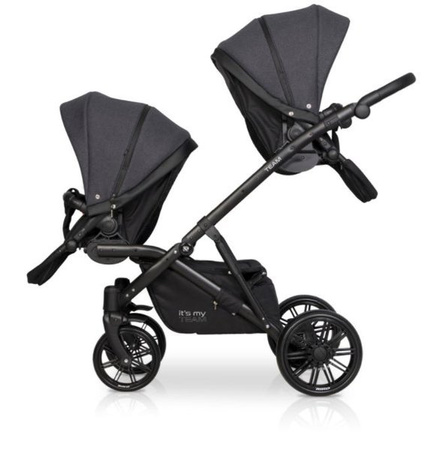 Riko Team Wózek Bliźniaczy Rok Po Roku Głęboko-Spacerowy Basil