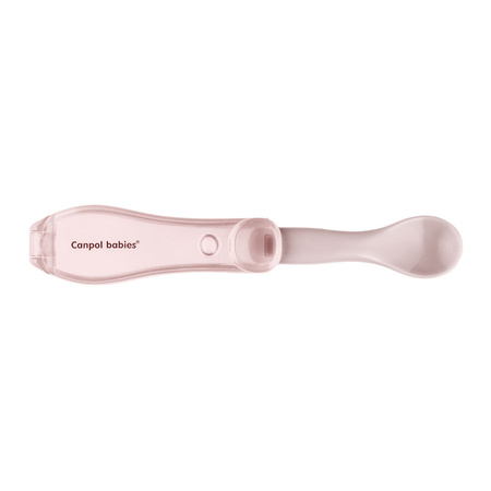 Canpol Babies Składana Łyżeczka Turystyczna dla Dzieci Różowa 56/611_pin
