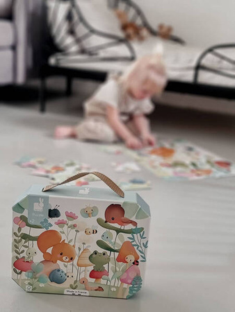 Janod Puzzle w Walizce 20 elementów 2+ Przyjaciele z Ogródka