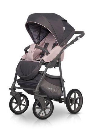 Riko Basic Pastel Wózek Głęboko-Spacerowy 2w1 Powder Pink