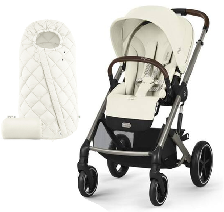 Cybex Balios S Lux 2.0 Wózek Spacerowy Seashell Beige + Cybex Śpiworek Snogga 2 Seashell Beige