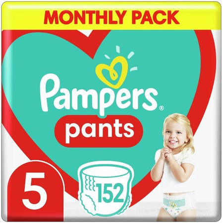 Pampers Pants Pieluchomajtki Zapas na Miesiąc rozmiar 5 12-17 kg 152 sztuki
