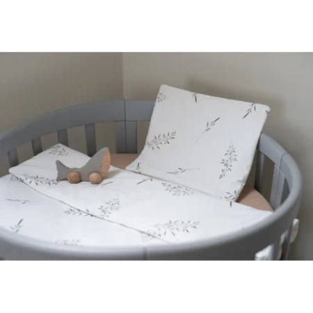 Waldin Pościel Niemowlęca Rożek 2 w 1 Zielone Gałązki