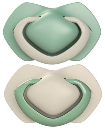 Canpol Babies Smoczek Silikonowy 0-6 mcy Symetryczny Pure Color 2 szt 22/655 Beige