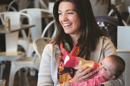 B.Box Butelka dla niemowląt z dozownikiem 240 ml Zielony