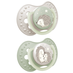 Lovi Night&Day Hedgehog Smoczek Silikonowy Dynamiczny 0-6m 2 szt 22/929