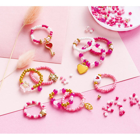 Janod Zestaw kreatywny do tworzenia biżuterii Pierścionki z koralików 7+