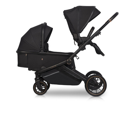 Cavoe Avec 2024 Wózek Głęboko-Spacerowy Bliźniaczy 2w1 Meteorite