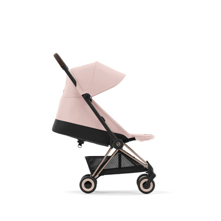Cybex Coya Wózek Spacerowy Rama Rosegold Peach Pink + Cybex Coya Moskitiera Black