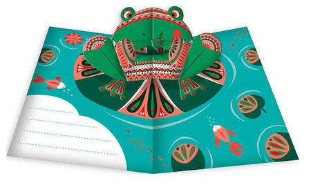 Janod Zestaw Kreatywny Przestrzenne Kartki Pop-Up 3D Zwierzęta 6+