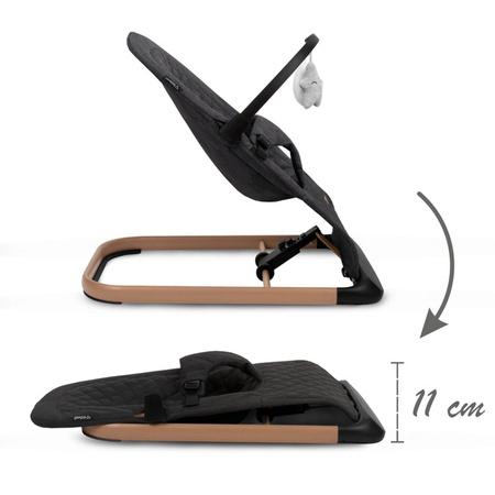 Kidwell Laro Leżaczek Bujaczek Black / Wooden