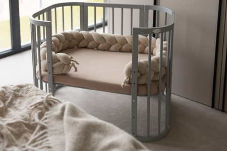 Waldin Welurowy Warkocz Do Łóżeczka Beż 210 Cm