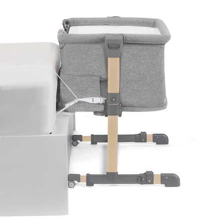 Kinderkraft Neste Grow Łóżeczko Dostawne Light Grey Full Wood