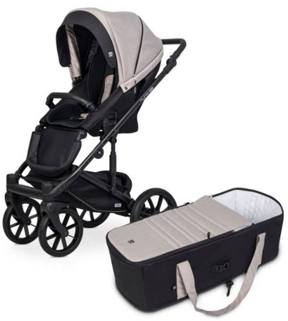 Riko Nuno Pro Wózek Głęboko-Spacerowy 2w1 z Miękką Gondolą Sand