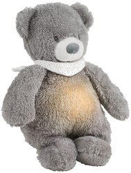 NATTOU Sleepy - szumiąca przytulanka z czujnikiem płaczu 4w1 | Bear Grey