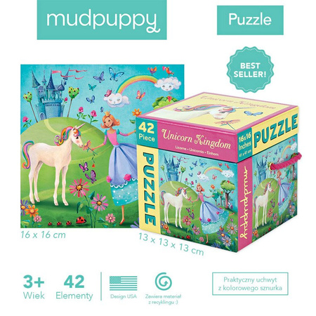 Mudpuppy Puzzle Królestwo Jednorożca 42 elementy 3+