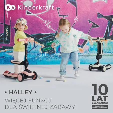 Kinderkraft Halley Hulajnoga Dziecięca Stone White