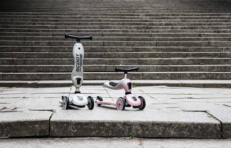 Scootandride Highwaykick 1 2w1 Jeździk i Hulajnoga 1-5 lat + Kask XXS-S Dla Dzieci 1-5 Lat Ash