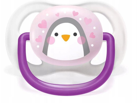 Avent Smoczek Uspokajający Ultra Air 0-6 Girl Peng/Bird 080/06