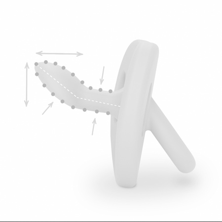 Suavinex SX Pro All Silicone Smoczek Silikonowy Anatomiczny 0-6m Colour Essence Transparentny