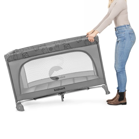 Kidnort Grotta Łóżeczko Turystyczne Jasny Szary